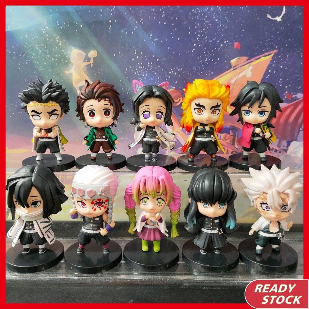 Anime Demon Slayer actipn figure Rengoku Kyoujurou Agatsuma Zenitsu Kamado Tanjirou PVC Model Toys Birthday Gift
