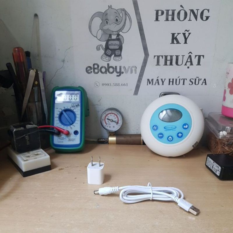 [GLUCK] Dây cáp sạc máy hút sữa (dùng với pin dự phòng điện thoại)-  Linh kiện dùng được cho các dòng máy hút sữa Gluck