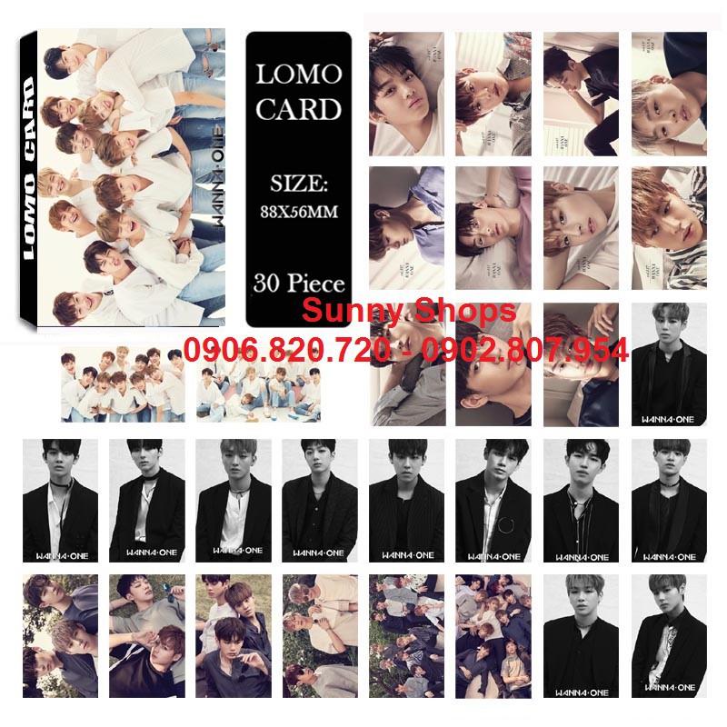  Lomocard hình Wanna One và các thành viên Daniel, Jihoon, Guanlin