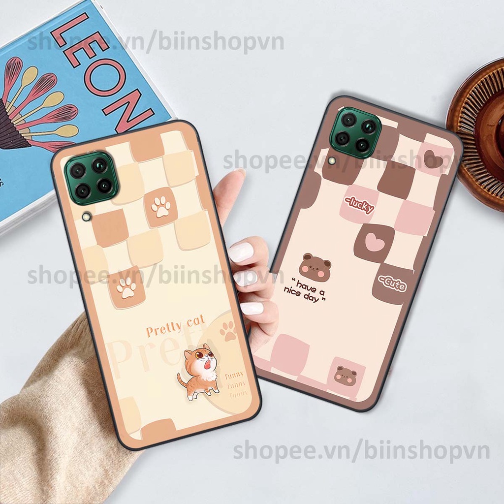 Ốp Huawei Nova 7i caro trái tim nhiều màu sắc, đầy cá tính, khẳng định phong cách