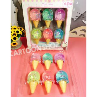 Hộp 6 slime kem ốc quế