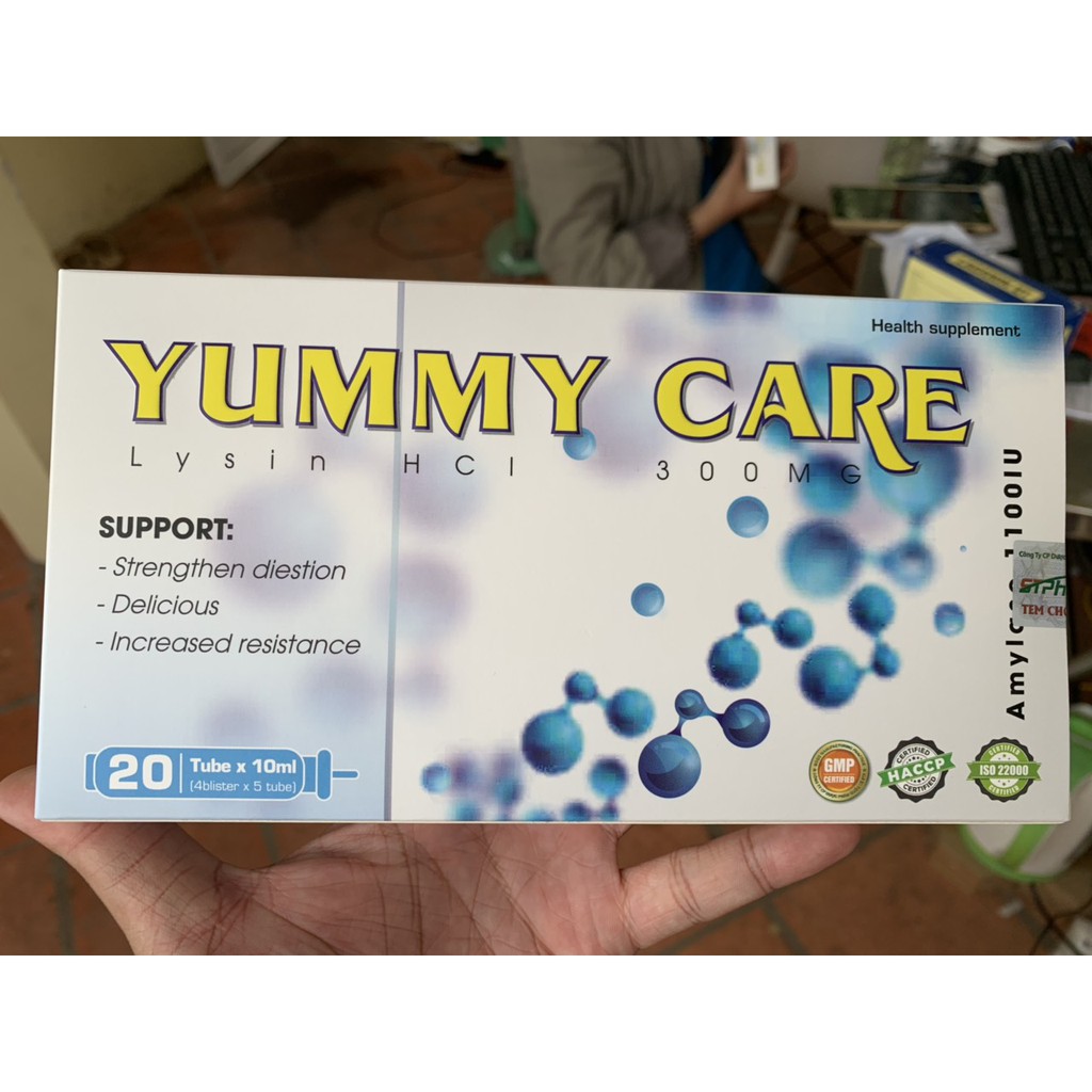 Siro ăn ngon - tăng cường miễn dịch YUMMY CARE [Hộp 20 ống]