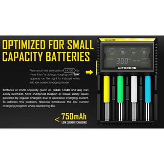 Sạc pin đa năng cao cấp Nitecore D4 Digicharger