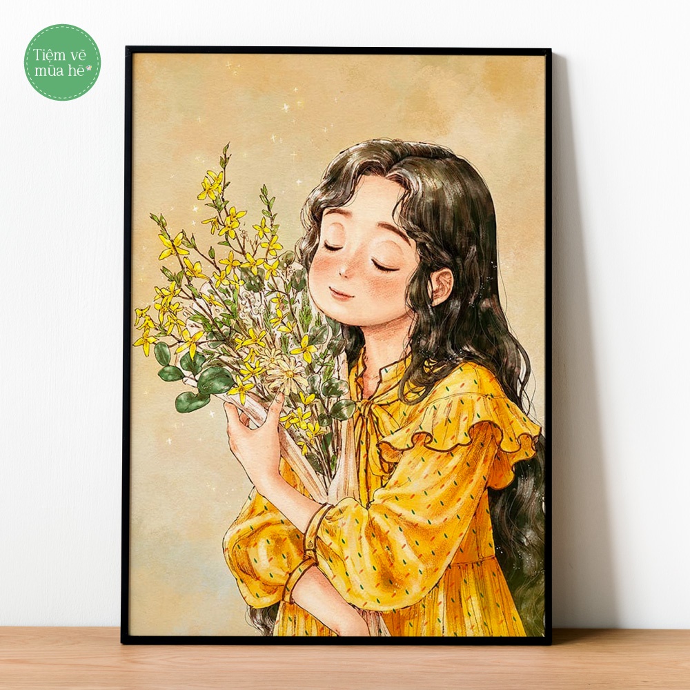 TRANH ĐÍNH ĐÁ tự làm 30x40cm, tranh đá tự đính phong cảnh Anime 5D giá rẻ in theo yêu cầu