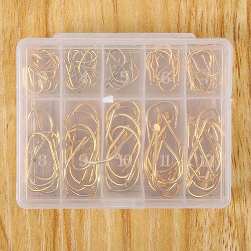 Set 100 Lưỡi Câu Cá Kim Loại Kích Thước # 3 / # 12