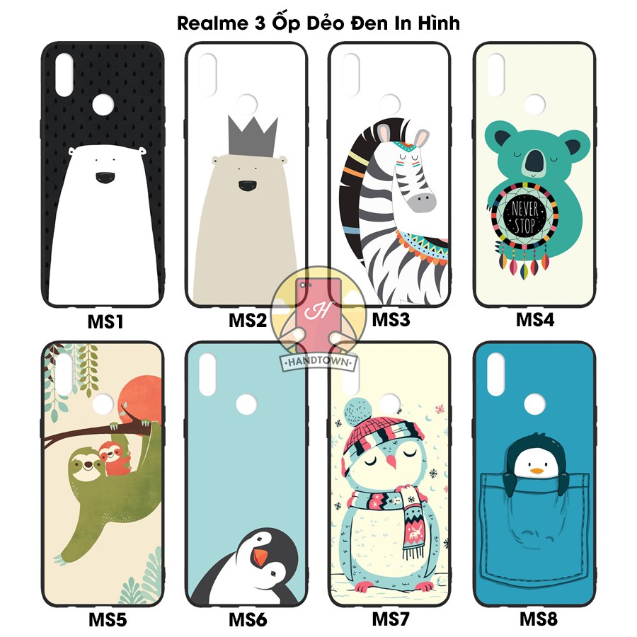 ỐP LƯNG REALME 3 DẺO ĐEN IN HÌNH PHẦN C