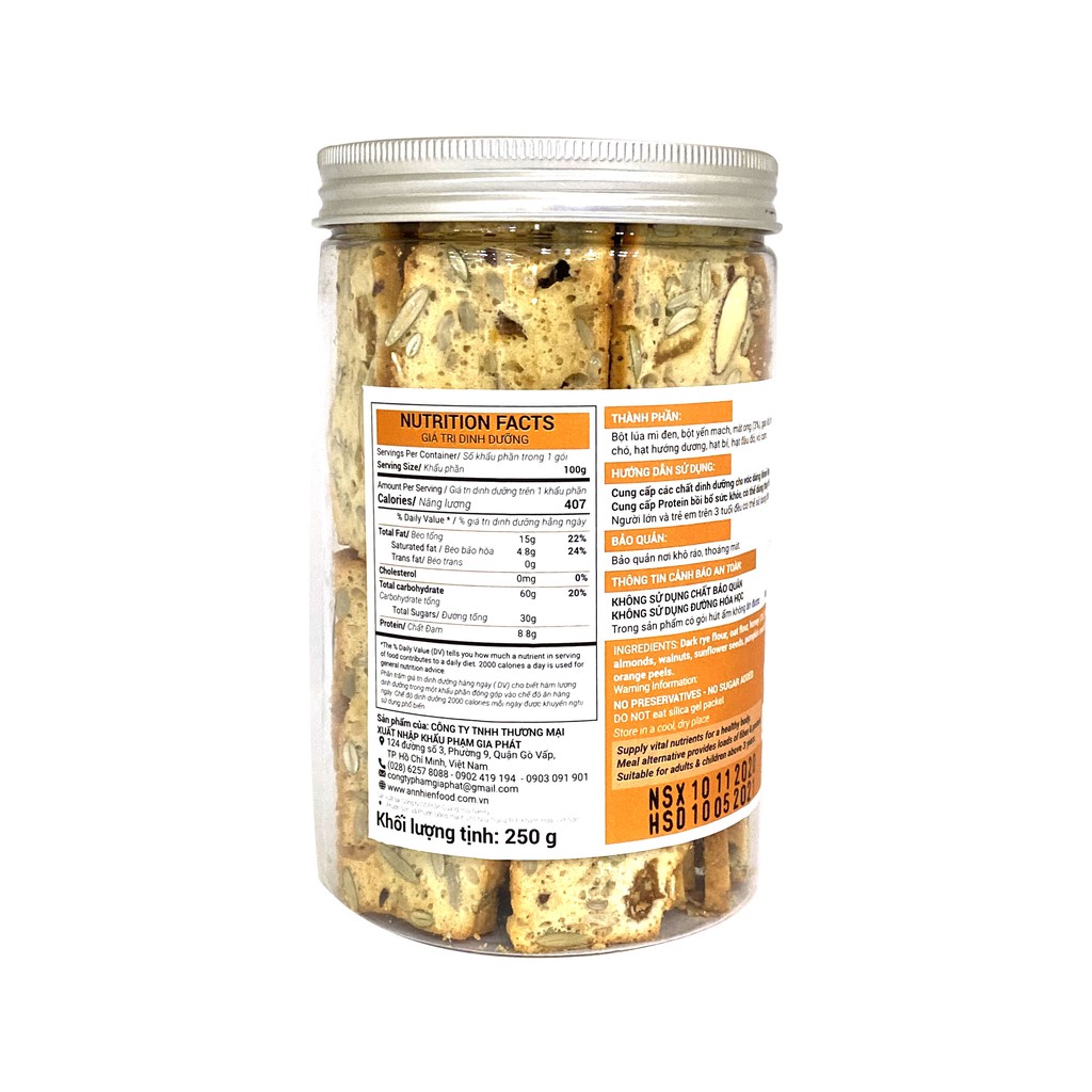 [BISCOTTI ĂN KIÊNG] Bánh Ăn Kiêng Dinh Dưỡng An Nhiên, Healthy, Bánh Ngũ Cốc Giảm Cân Không Đường | BigBuy360 - bigbuy360.vn