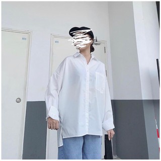 ÁO SƠ MI TRẮNG LỆCH TÀ FORM RỘNG