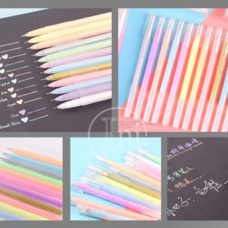 Bút gel dạ quang, kim tuyến đầy sắc màu ( có sẵn)
