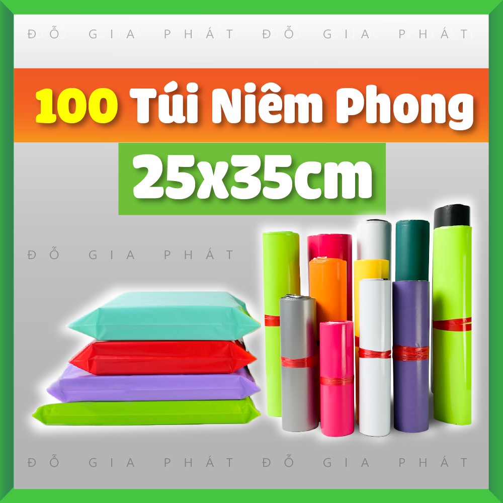 [25x35cm] 100 Túi Gói Hàng, Đóng Hàng, Niêm Phong, Bao Bì Gói Hàng Tự Dính GHN