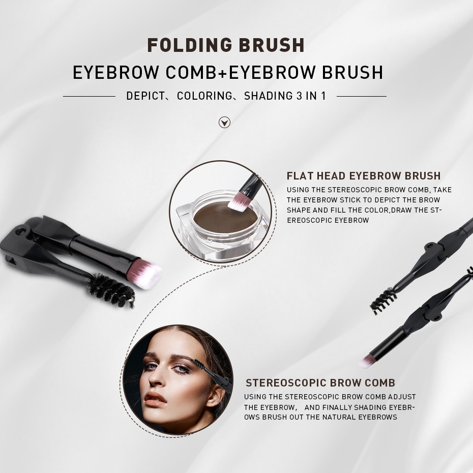 Kem kẻ lông mày QIBEST trang điểm chống thấm nước lâu trôi không nhòe 6 màu tùy chọn 40g | BigBuy360 - bigbuy360.vn