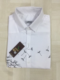 Áo Sơmi Lụa Họa Tiết In Bồ Công Anh