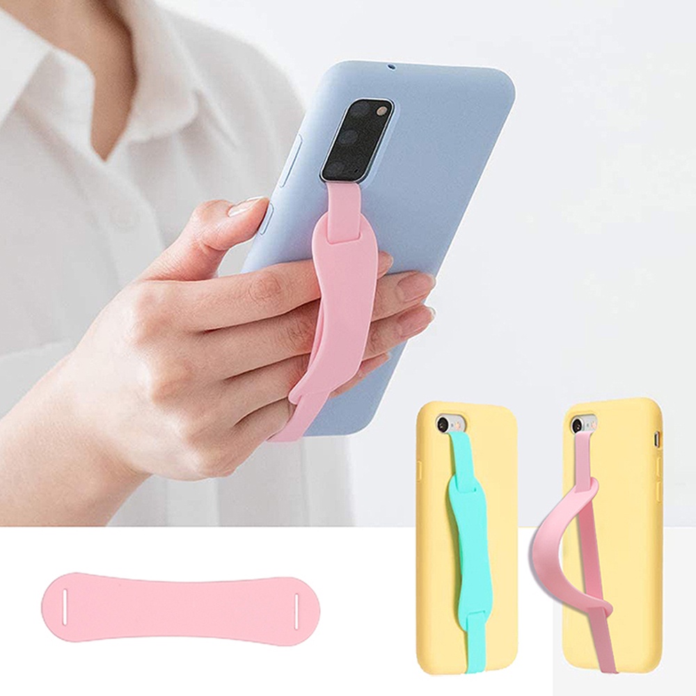 Dây Đeo Cổ Tay / Điện Thoại Bằng Silicon Nhiều Màu Chống Rơi Đa Năng
