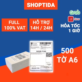 Giấy in nhiệt Shoptida 500 tờ A6 10*15cm 3 lớp tự dán chống nước, sử dụng cho máy in nhiệt Shoptida SP46