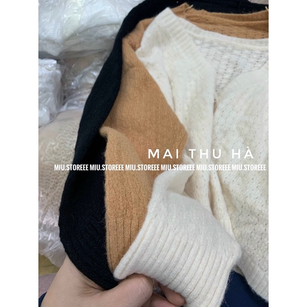 [ẢNH THẬT] SET ÁO LEN HAI DÂY KÈM ÁO KHOÁC LEN CẢDIGAN LÔNG THỎ | BigBuy360 - bigbuy360.vn