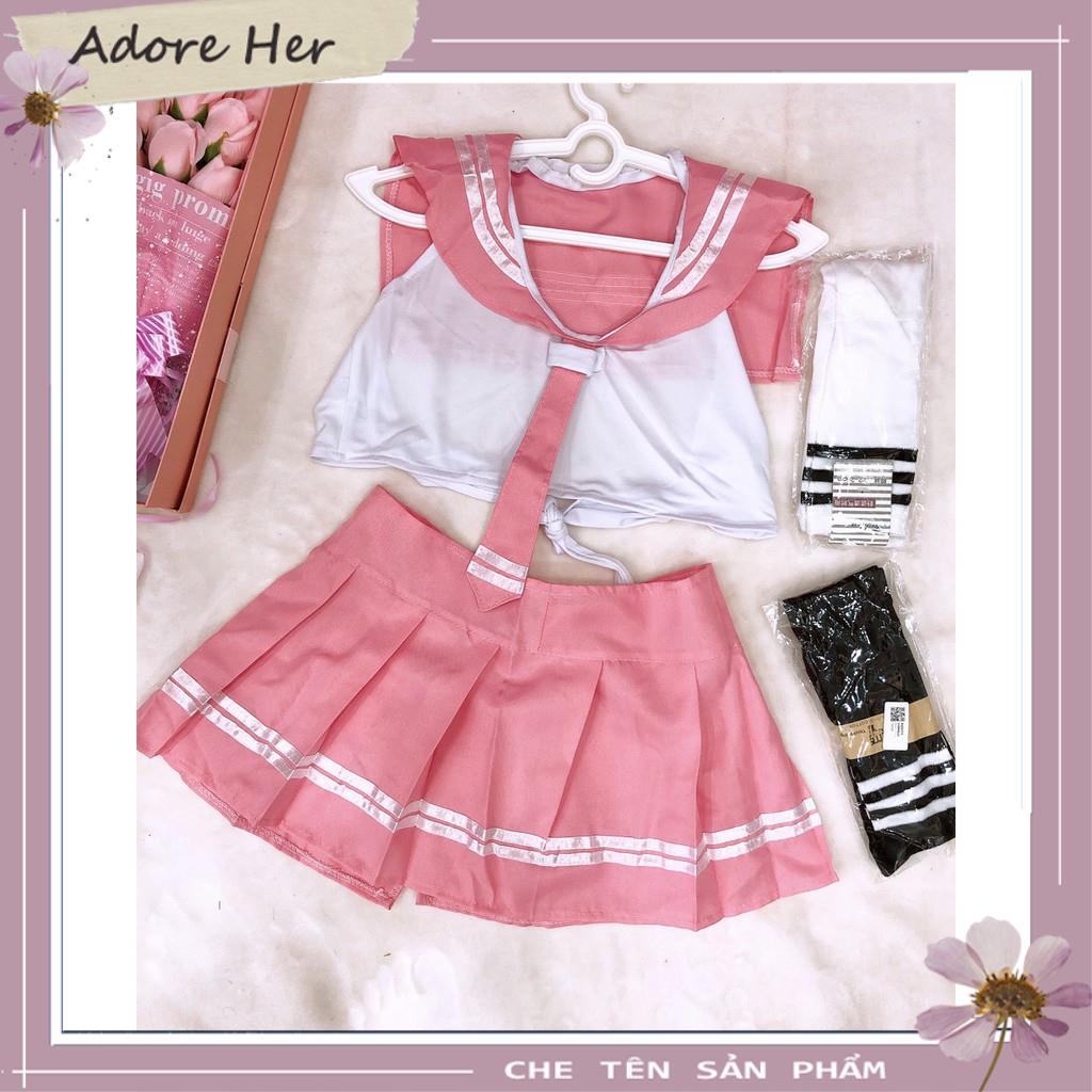 Bộ đồ ngủ cosplay sexy hở lưng gợi cảm - tt002 - set áo ngủ buộc dây +  chân váy xòe cosplay nữ sinh, thủy thủ | BigBuy360 - bigbuy360.vn