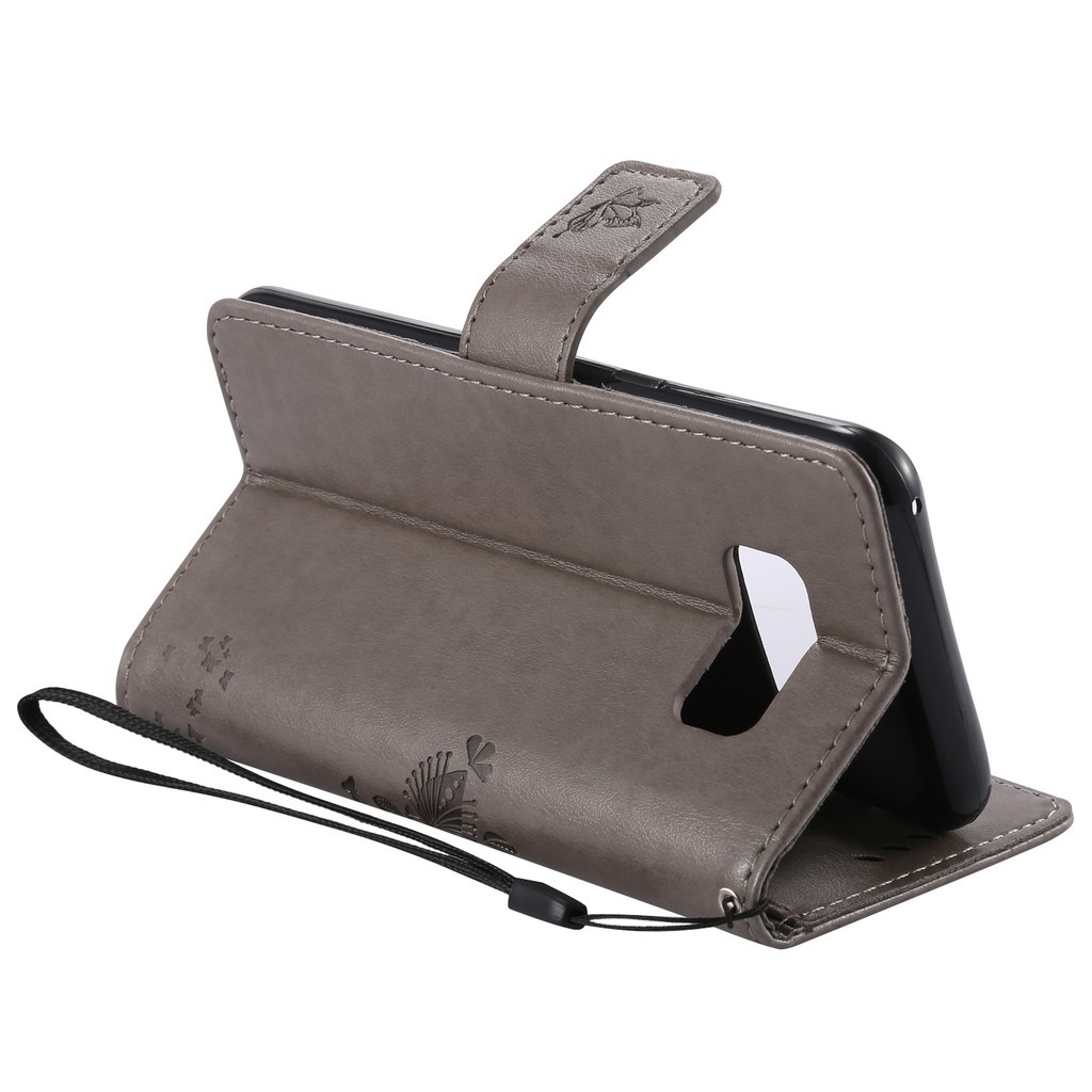 Bao da điện thoại có đế đỡ gấp và ngăn để thẻ họa tiết họa tiết nổi cho Samsung Galaxy S8/S8 Plus | BigBuy360 - bigbuy360.vn