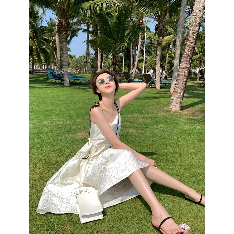 Jane Đầm xòe dự tiệc hoa gân nổi kiểu Pháp sang trọng quyến rũ 4 ảnh feelback cuối