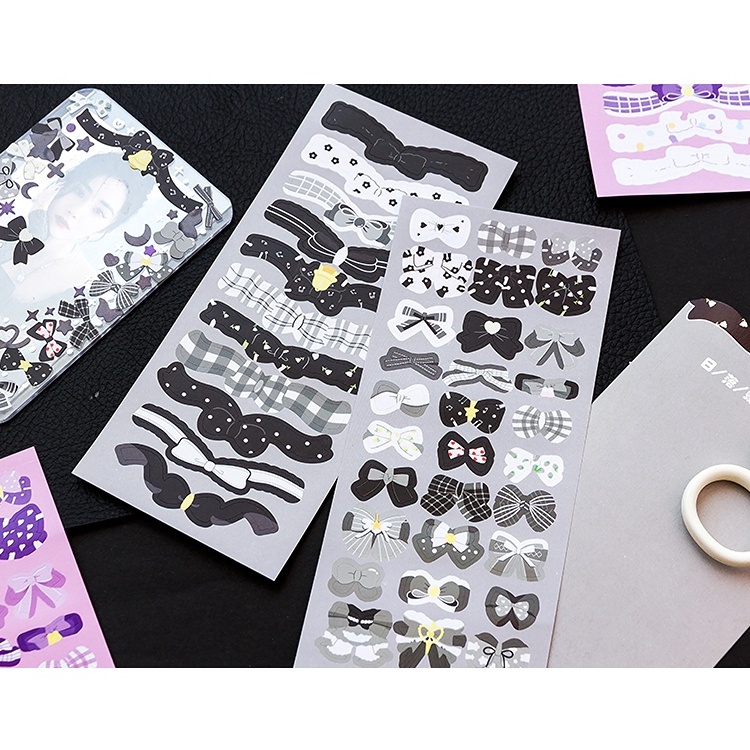 Set 2 Sticker Trang Trí Hình Nơ Đầy Màu Sắc