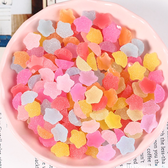 Set 10 Phụ Kiện Làm Trang Sức Hình Trái Tim Nhiều Màu Sắc 11mm