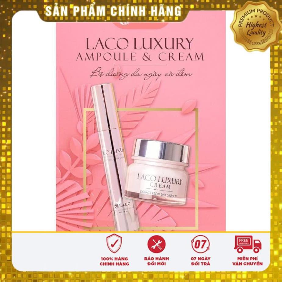 🔥RẺ VÔ ĐỊCH🔥COMBO KEM DƯỠNG DA NGÀY ĐÊM LUXURY AMPOULE-MỸ PHẨM HỮU CƠ LACO  .