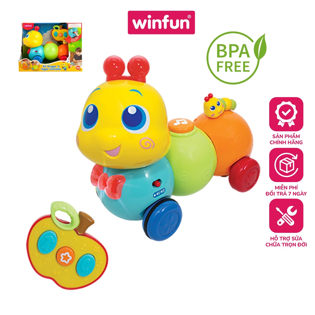 Đồ chơi điều khiển từ xa cho bé hình chú sâu Winfun 1140 có phát nhạc kích thích các giác quan phát triển