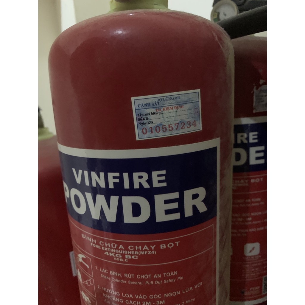 Bình Cầu Chữa Cháy Bột MFZ4 BC 4Kg Vinfire-Thiết Bị Phòng Cháy Chữa Cháy