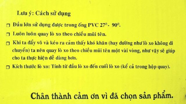 Dụng cụ thông cống tắc nghẽn - Dây 10M