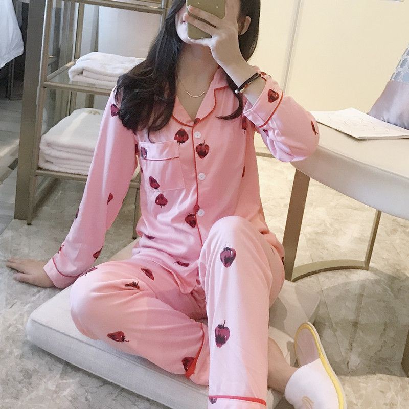 Bộ pijama dài tay , in họa tiết dễ thương cho bé gái