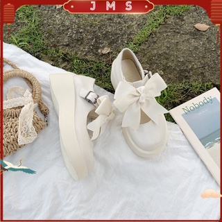 New single-layer shoes women's low-top shoes Korean style fashion student Lolita shallow mouth round head platform shoes bow