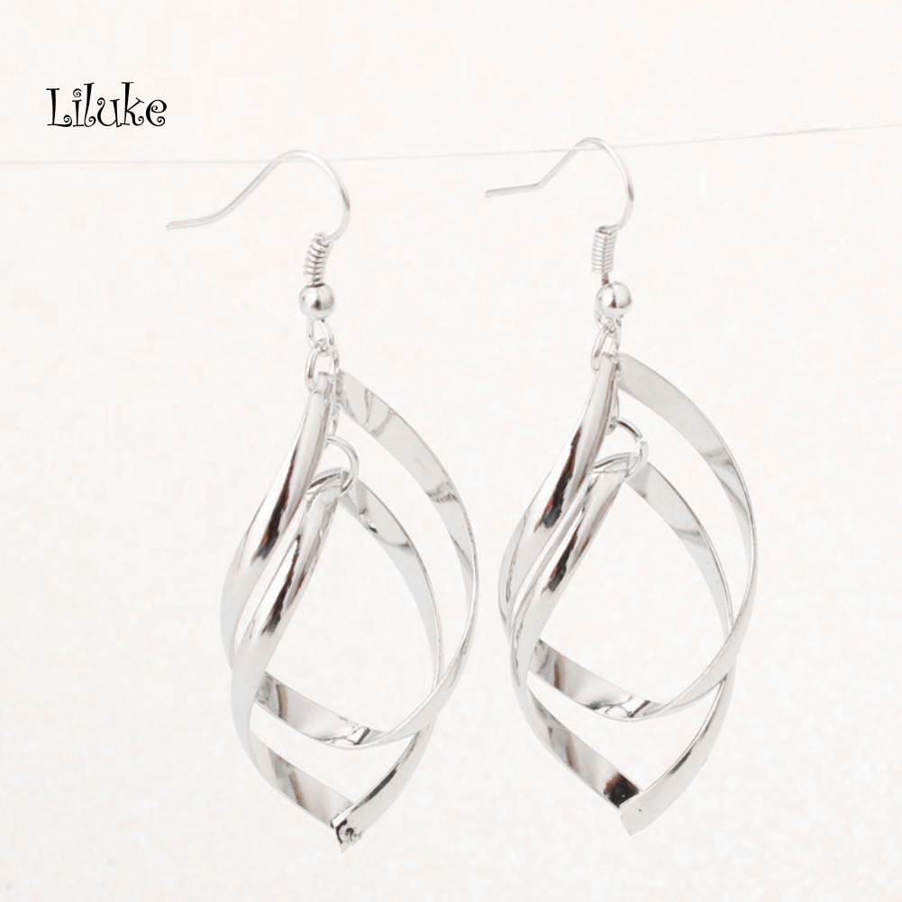 Đôi Khuyên Tai DàI HìNh GiọT NướC XoắN ỐC ThờI Trang Cho Nữ