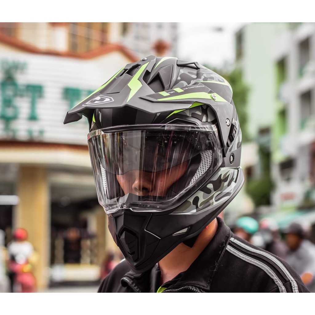 TẶNG BALO - Fullface Dualsport YOHE 632A 2 kính thể thao - hàng chính hãng bảo hành 24 tháng