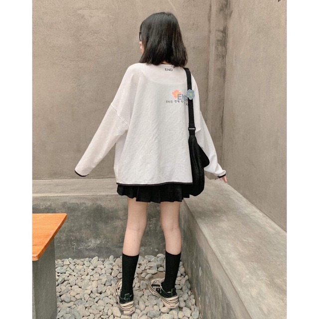 Áo khoác nỉ viền end bomber form rộng ulzzang | BigBuy360 - bigbuy360.vn