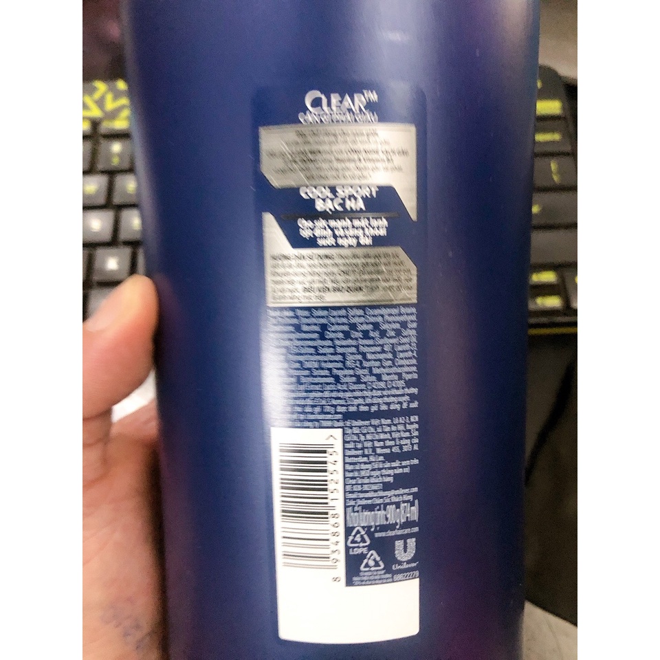 Dầu gội CLEAR MEN 900g