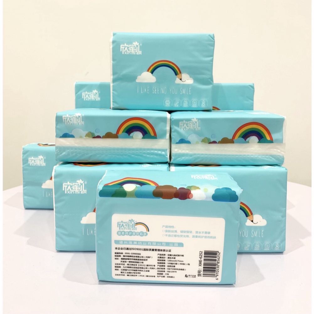 THÙNG 30 GÓI GIẤY ĂN GẤU TRÚC/ GIẤY CẦU VỒNG XIN MIER