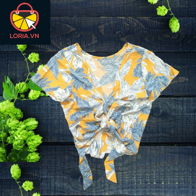 Bộ đồ đi biển buộc vạt áo vải lanh mềm thoáng mát | BigBuy360 - bigbuy360.vn