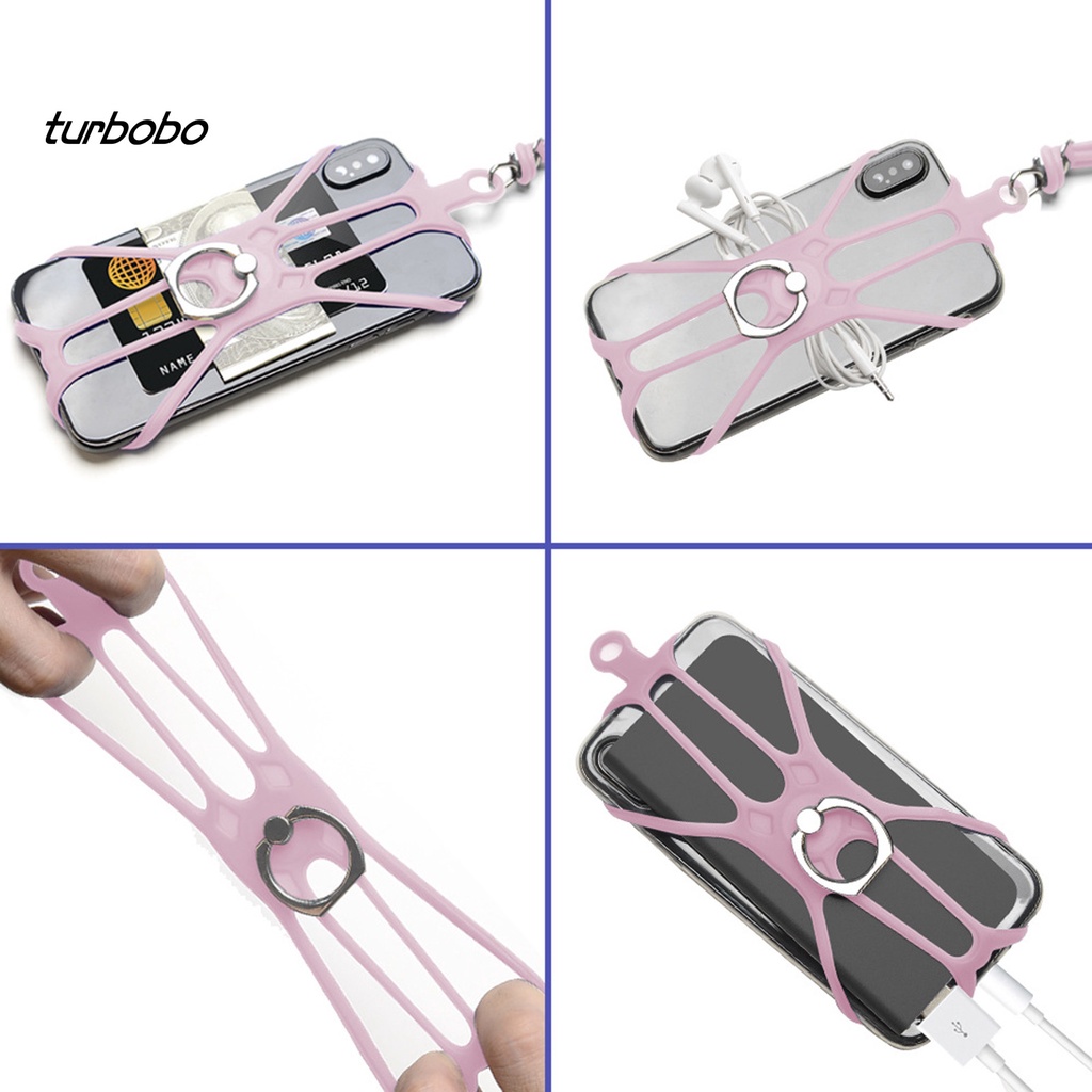 Dây buộc điện thoại 2 trong 1 có giá đỡ bằng silicon tiện dụng