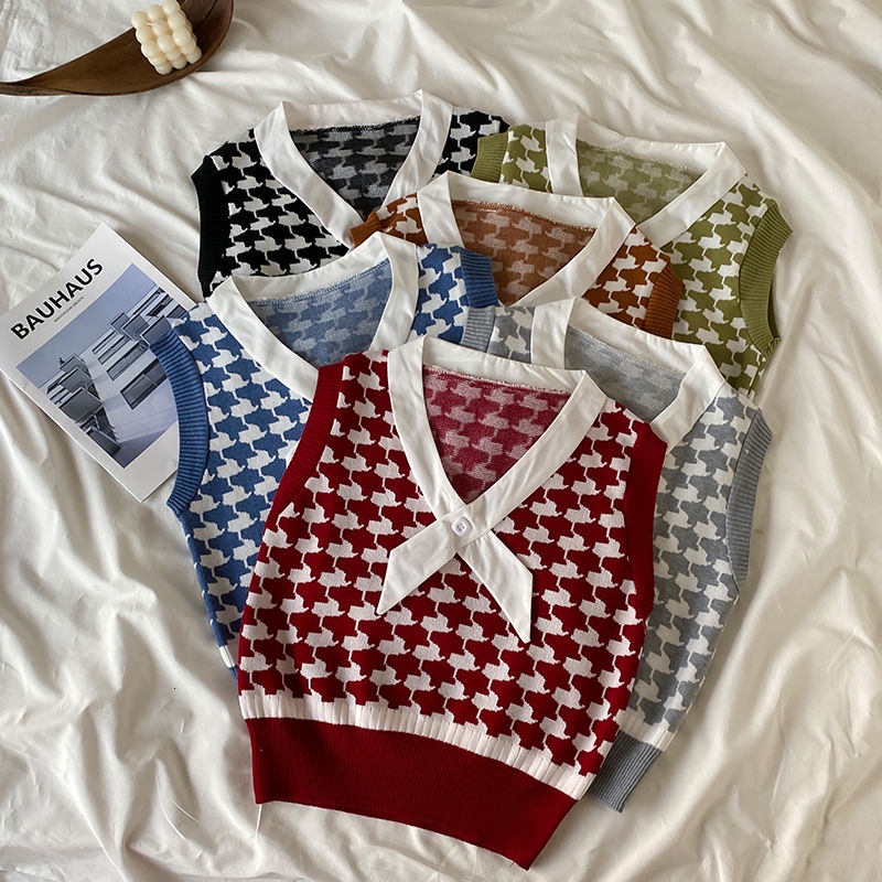 Áo Dệt Kim Cổ Chéo Kẻ Sọc Thời Trang Thu Đông  191968Áo Len Không Tay Phong Cách Hàn Quốc Cổ Điển Độc Đáo | BigBuy360 - bigbuy360.vn