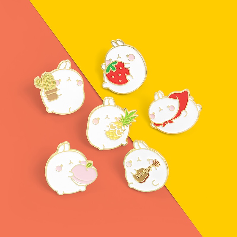 Ghim cài áo kiểu dáng thỏ xinh xắn đáng yêu