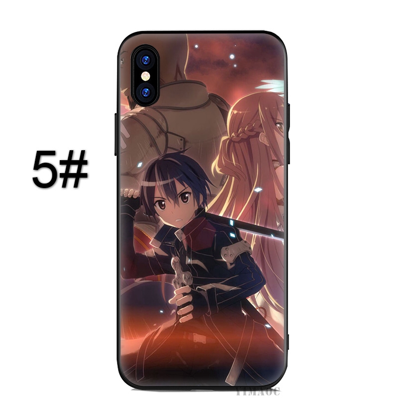 Ốp điện thoại TPU mềm họa tiết hoạt hình Sword Art Online cho IPhone XS Max XR 8 7 Plus 6 6S 5S SE