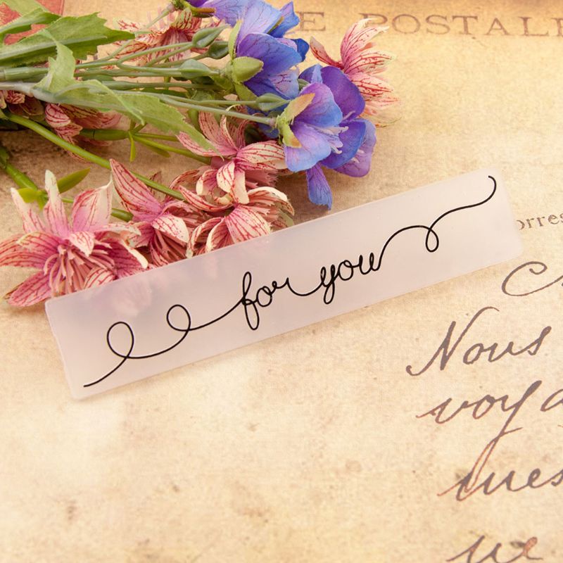 Khuôn dập nổi in chữ cái Love You DIY bằng nhựa dành cho trang trí sổ lưu niệm album ảnh thiệp