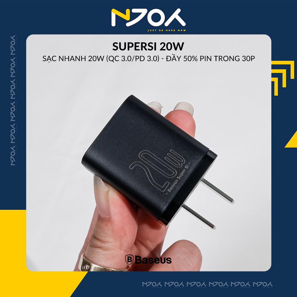 Củ Sạc Nhanh 20w Siêu Nhỏ Chân Cắm Type C Cho Điện Thoại IP11/12/13/14 Series Baseus Super Si Njoyshop
