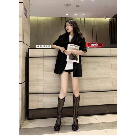 Bốt lưới cao bồi thoáng chân 3 màu hàng Quảng