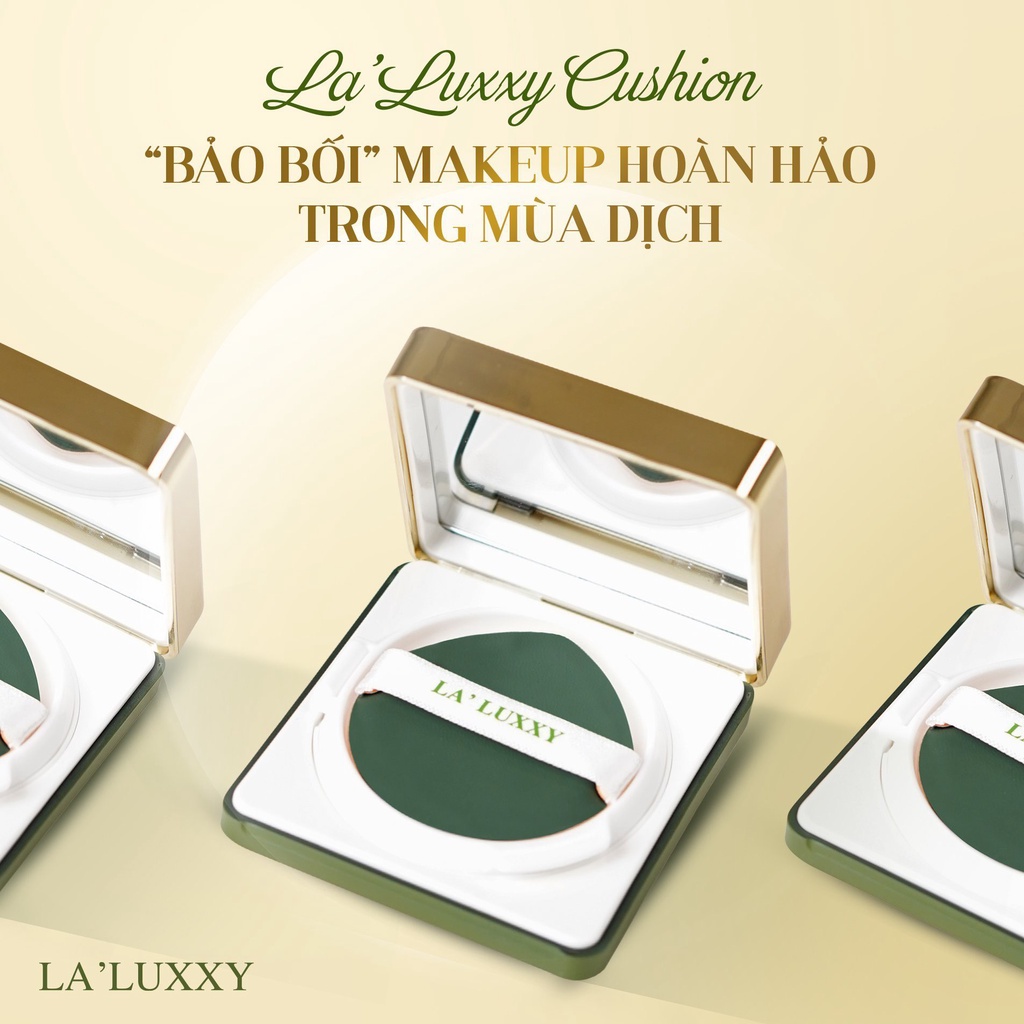 Phấn Nhung La'luxxy Cushion – Bền màu và không gây bí , lâu trôi ,giúp da căng bóng