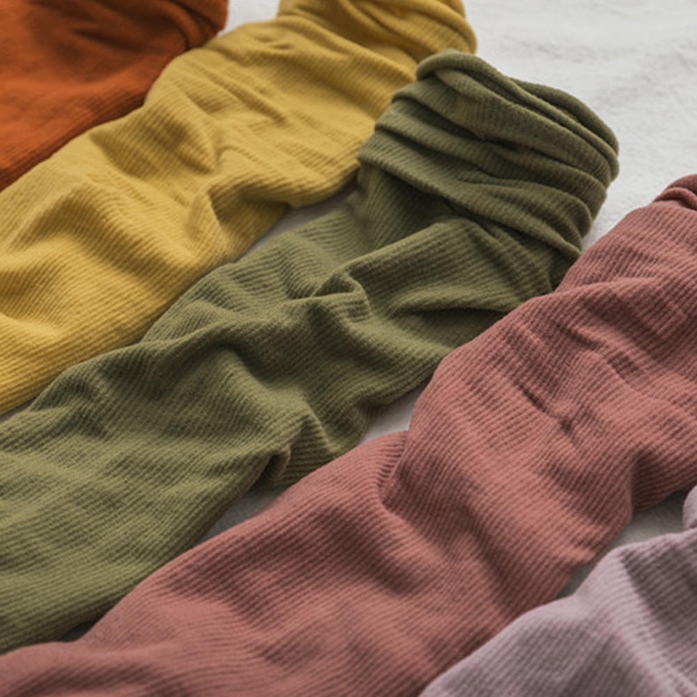 Tất cổ cao vải nhung màu kẹo ngọt co giãn thoải mái viền cuộn thời trang dành cho nữ