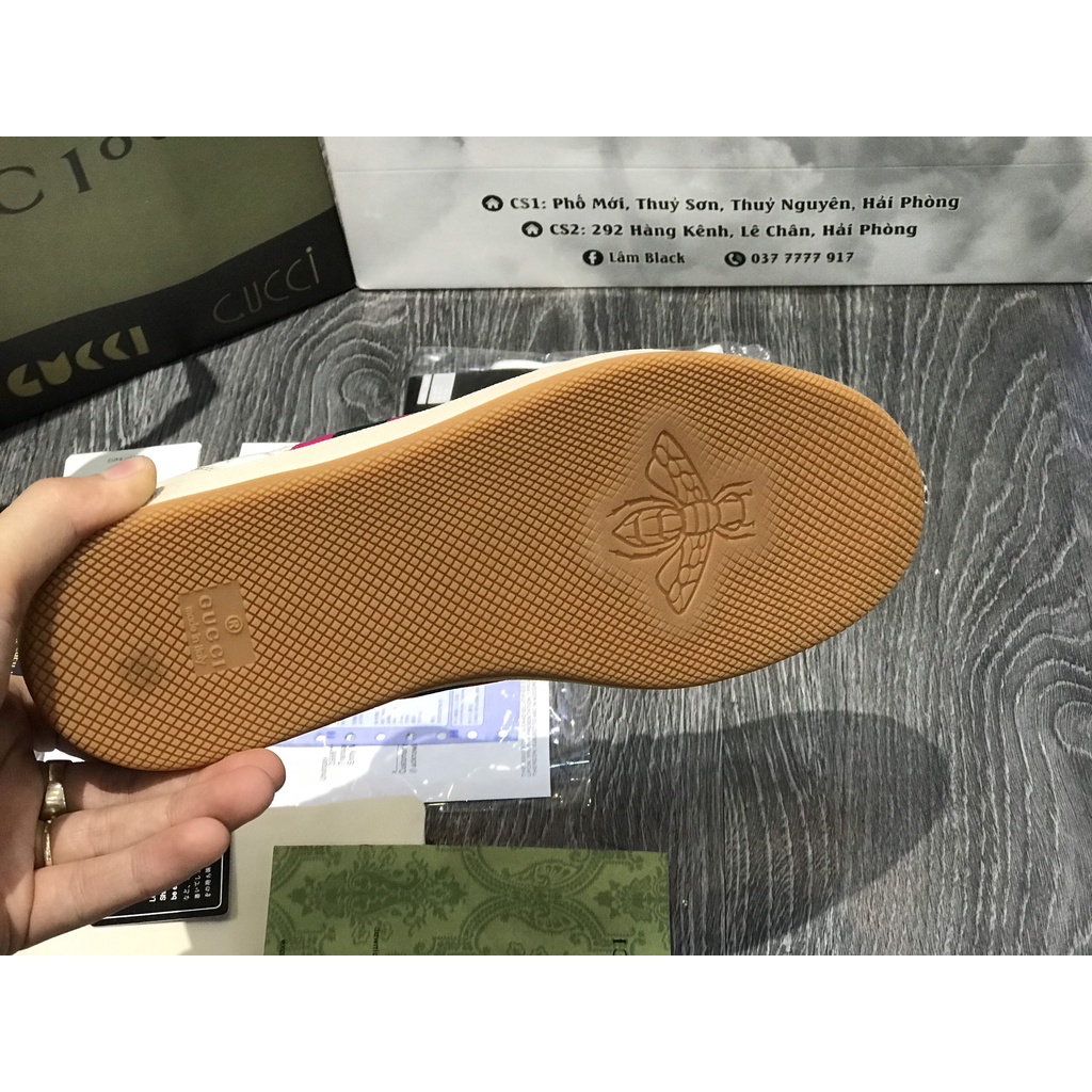 Siêu Phẩm Giày Thể Thao Sneaker Gu..CCi ST Hồng Bạc Cao Cấp Ảnh Thật + freeship + Tặng Tất