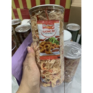 Mực xé sợi hấp nước dừa lon 300g