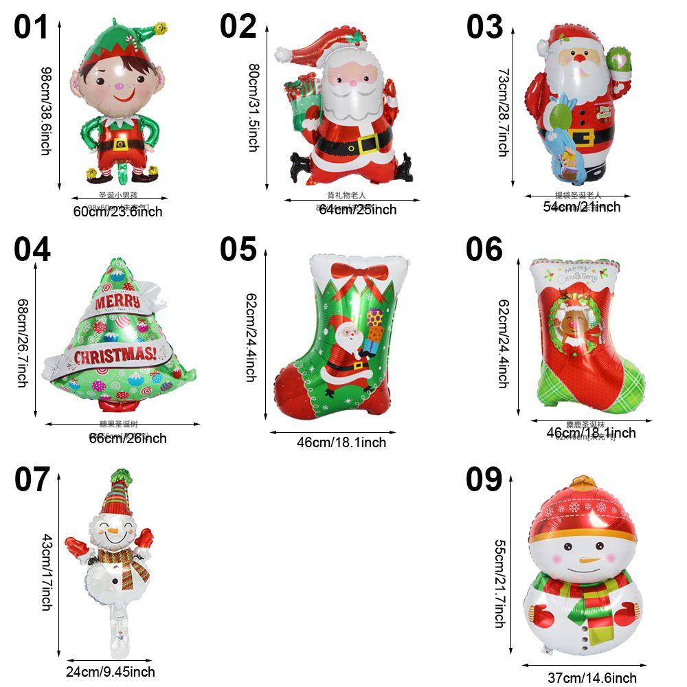 1 Bong Bóng Kiếng Bạc Hình Ông Già Noel Trang Trí Nhà Cửa Dịp Giáng Sinh Năm Mới