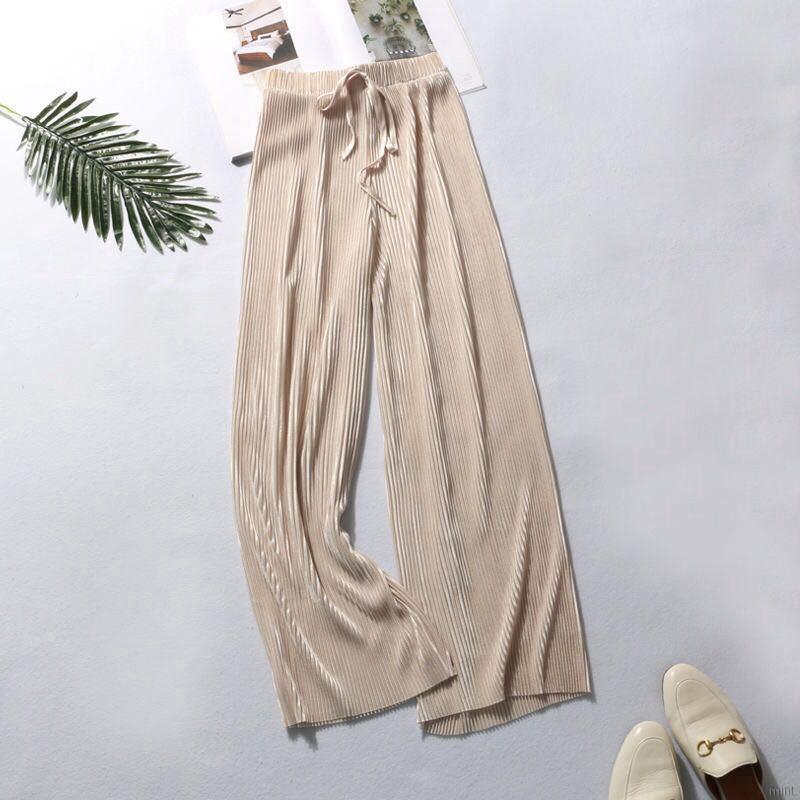 Quần ống rộng vải lụa chiffon thời trang cho nữ | BigBuy360 - bigbuy360.vn