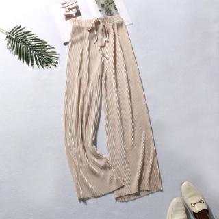 Quần ống rộng vải lụa chiffon thời trang cho nữ